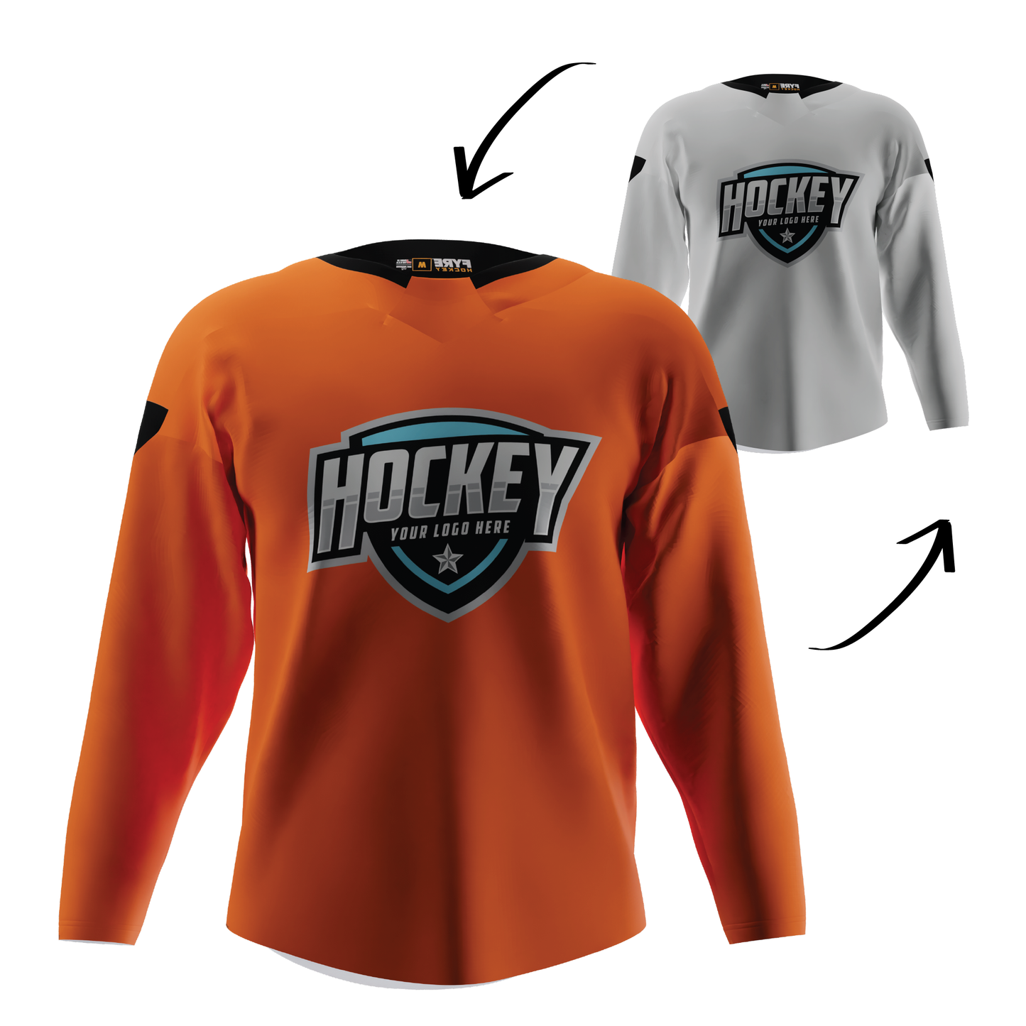 Blaze Reversible Pro Hockey Jersey – Pro Look, Dual-Sided Custom, Free Logo, Names, Numbers & Sponsor | Made in USA