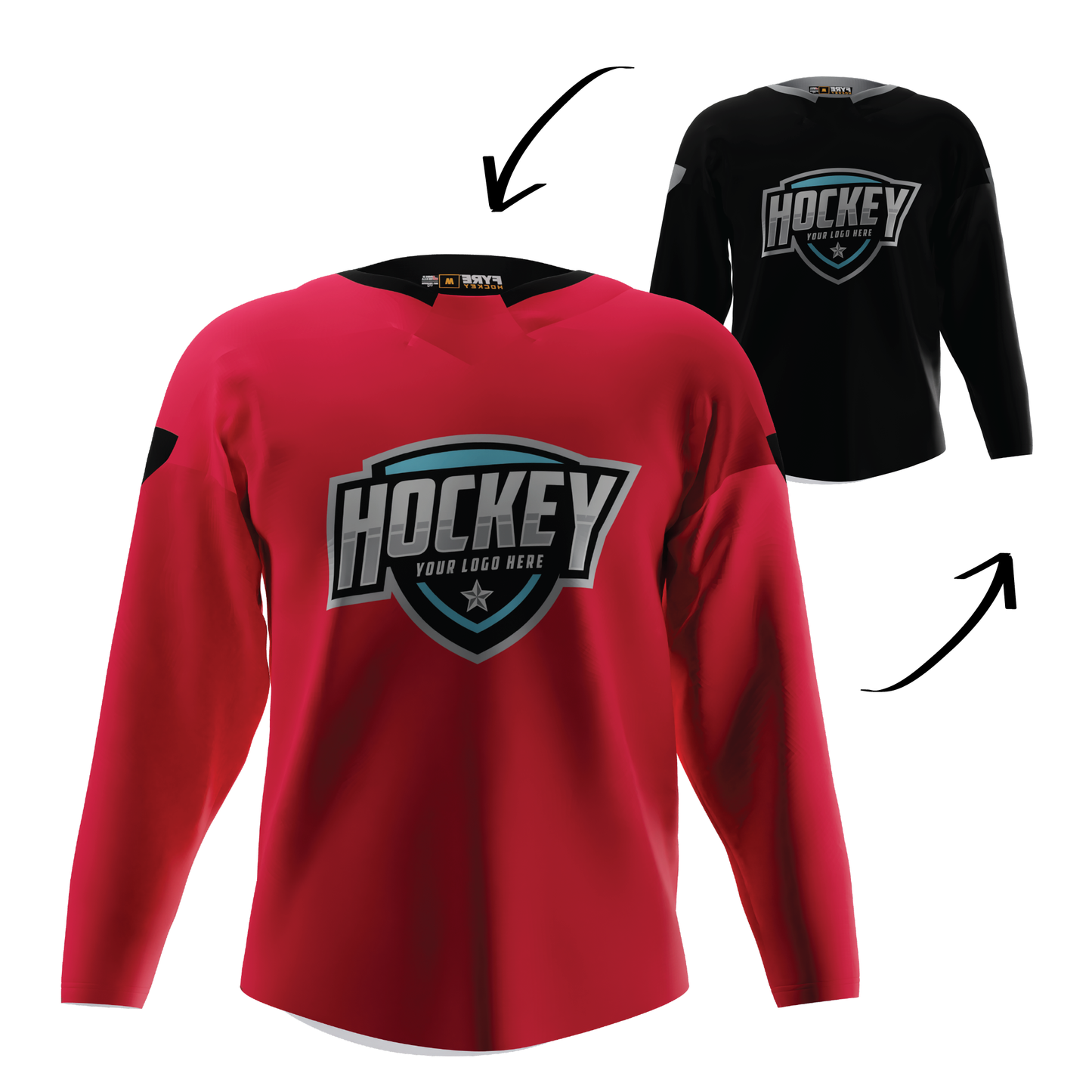 Blaze Reversible Pro Hockey Jersey – Pro Look, Dual-Sided Custom, Free Logo, Names, Numbers & Sponsor | Made in USA