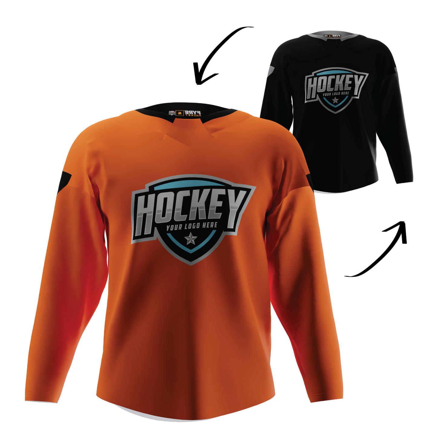 Blaze Reversible Pro Hockey Jersey – Pro Look, Dual-Sided Custom, Free Logo, Names, Numbers & Sponsor | Made in USA