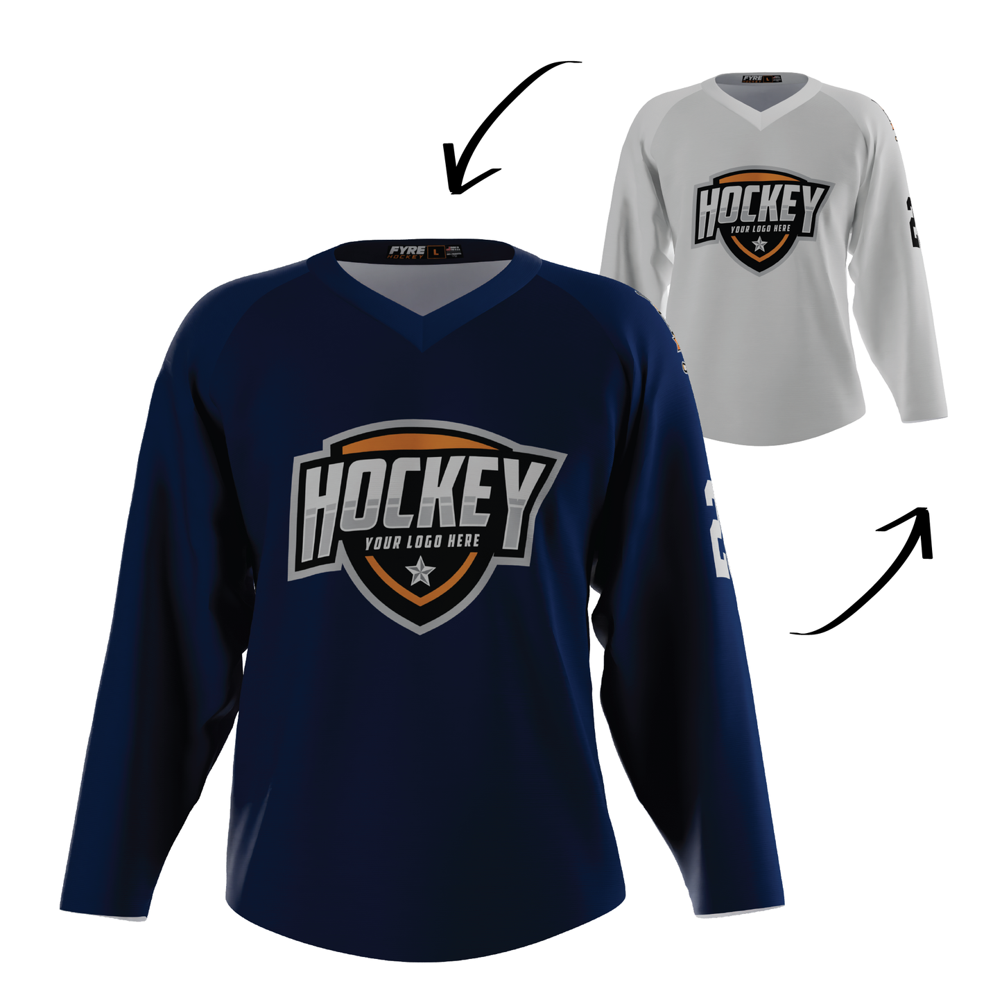 Ignite Reversible Hockey Jersey Free Logo, Names, Numbers & Sponsor