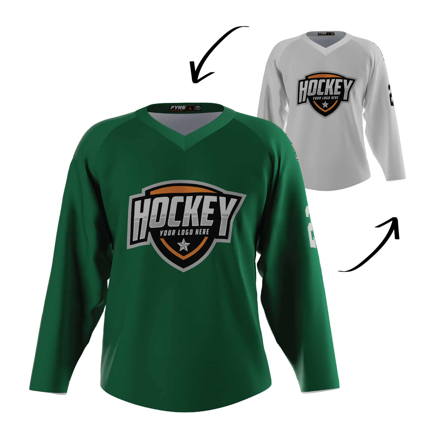 Ignite Reversible Hockey Jersey Free Logo, Names, Numbers & Sponsor