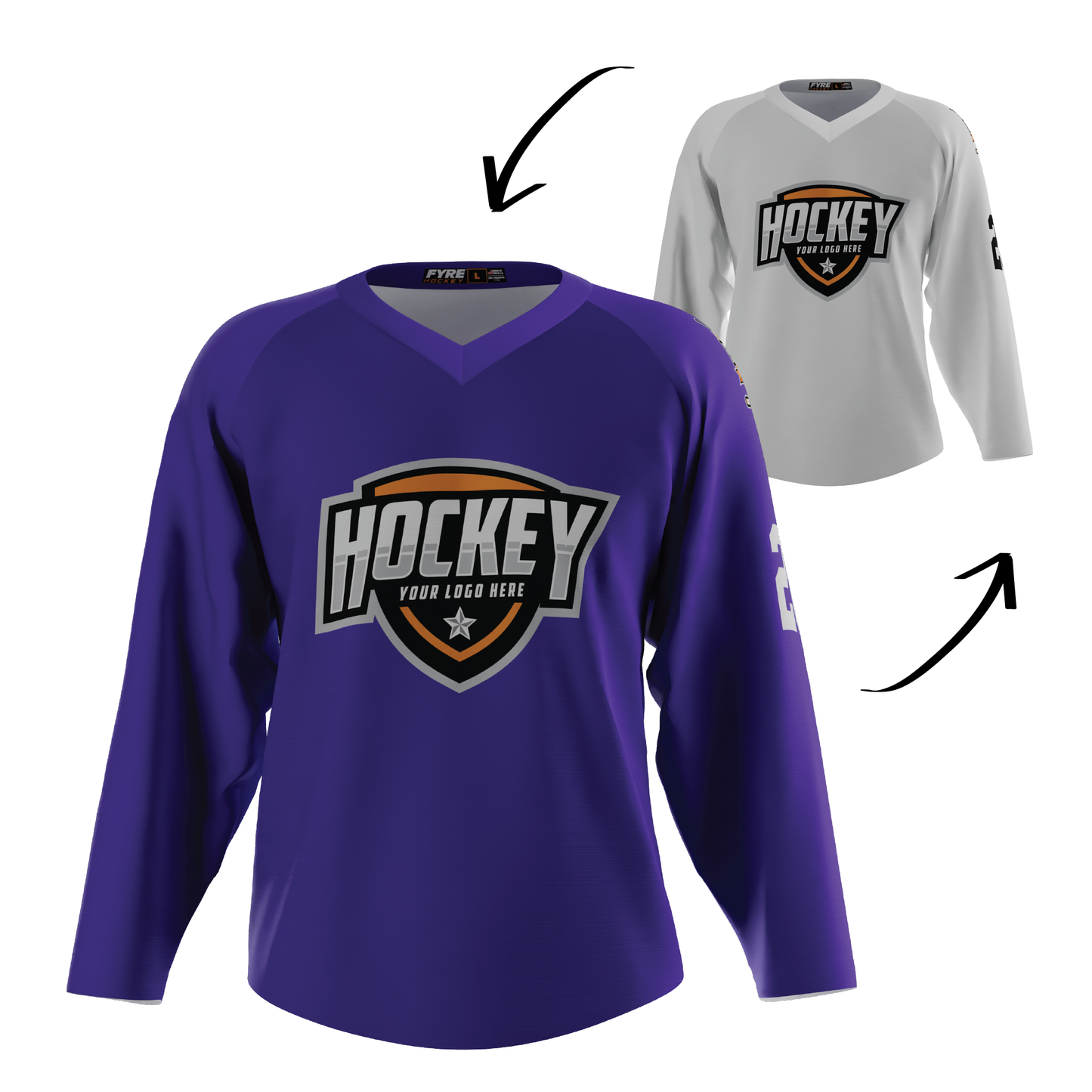 Ignite Reversible Hockey Jersey Free Logo, Names, Numbers & Sponsor