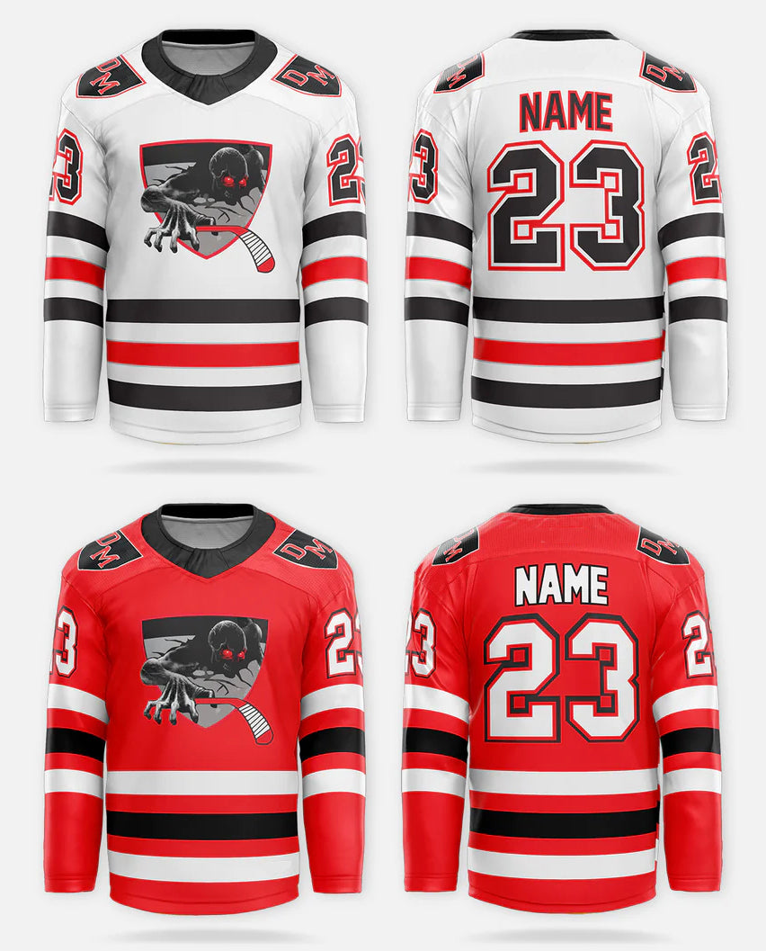 League Reversible Hockey Jersey - Print You Name Number Logo Reversible Game Hockey Jersey